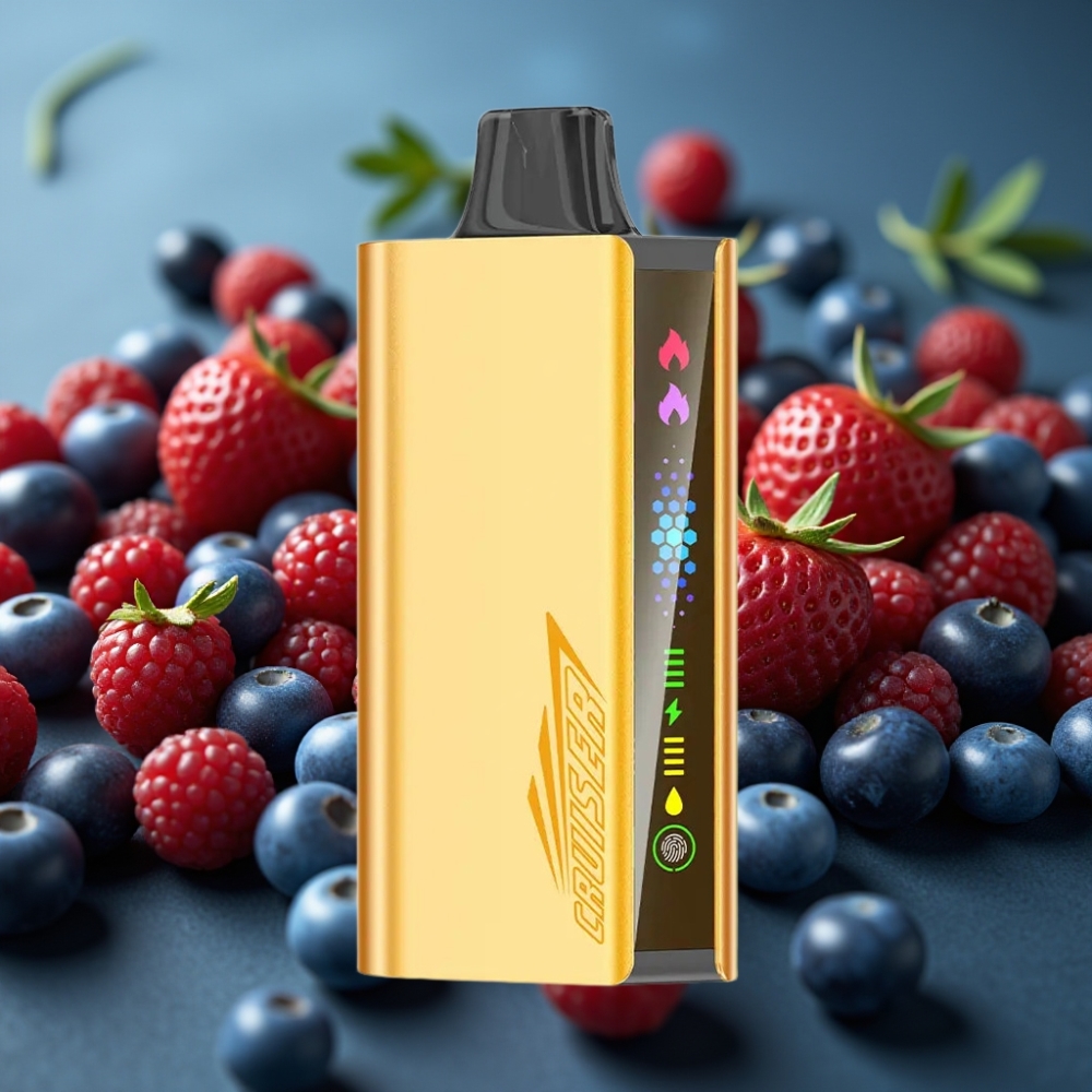 JNR Cruiser 12000 Puffs مع بطارية مدمجة ونكهة التوت المختلط