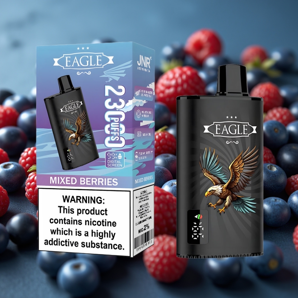 JNR EAGLE Smart 23000 Puffs Disposable Vape شاشة رقمية توت مشكل