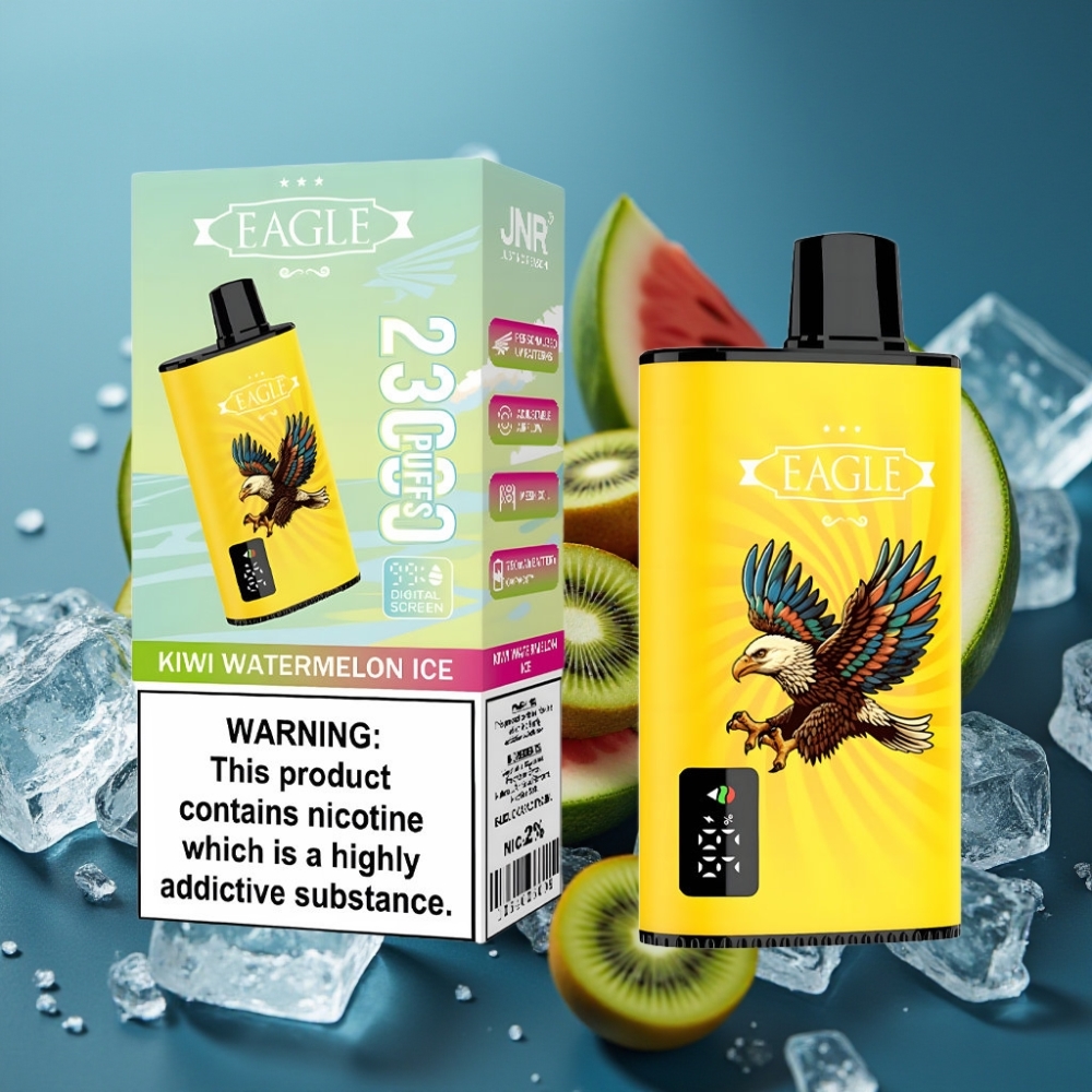 JNR EAGLE Smart 23000 Puffs Disposable Vape شاشة رقمية - كيوي بطيخ مثلج