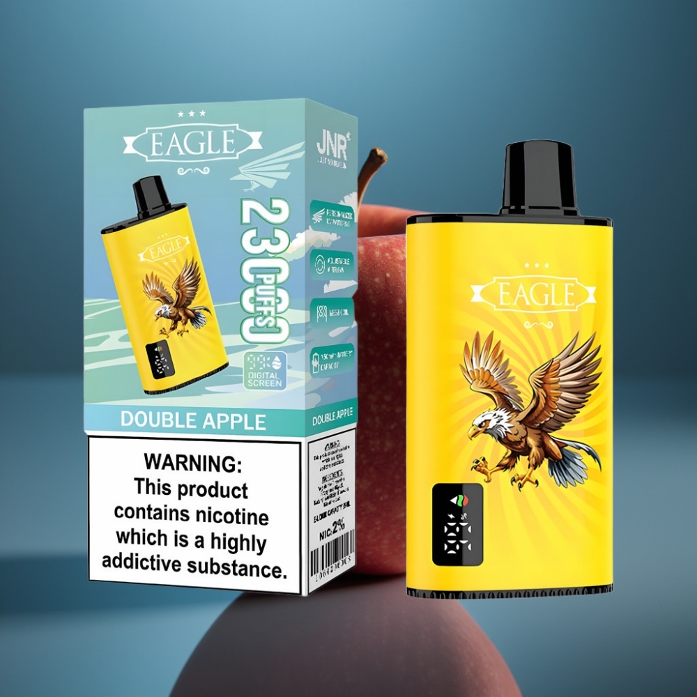 JNR EAGLE Smart 23000 Puffs Double Apple Disposable Vape with Digital Screen & Adjustable Airflow