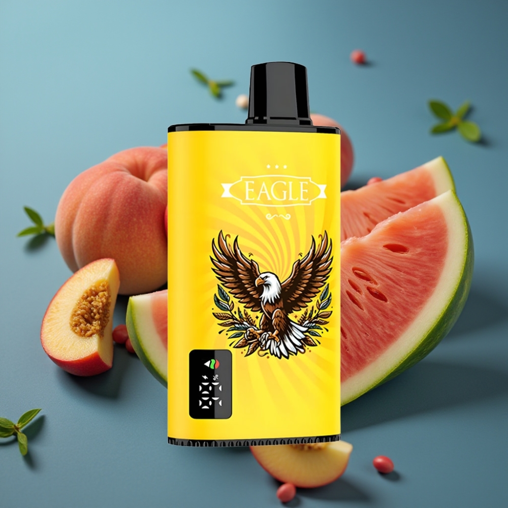 JNR EAGLE Smart 23000 Puffs بشمام خوخ مانجو شاشة رقمية تدفق هواء قابل للتعديل