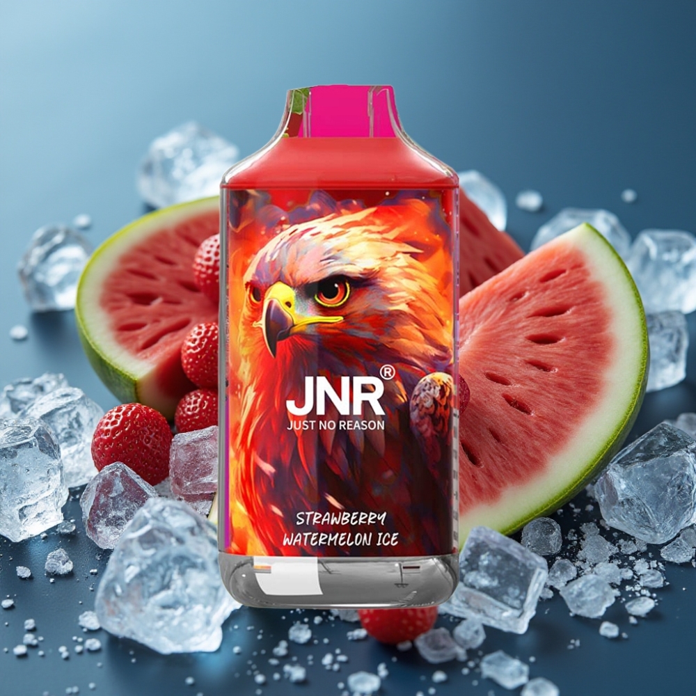 JNR Falcon 16000 Puffs فراولة بطيخ مثلج بشاشة ذكية وشحن نوع C
