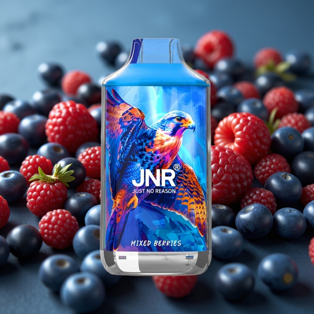 JNR Falcon 16000 Puffs Disposable Vape - توت مشكل (Mixed Berries) - شاشة LED ذكية - 850 ملي أمبير