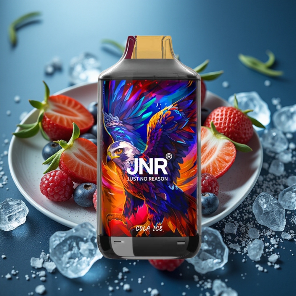 JNR Falcon 16000 Puffs Dual Mesh كولا آيس – شاشة ذكية، شحن Type C
