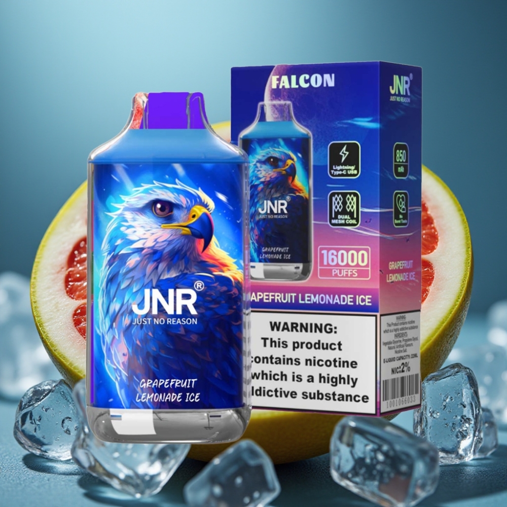 JNR Falcon 16000 Puffs Grapefruit Lemonade Ice - Dual Mesh Coil - Type C Charging
