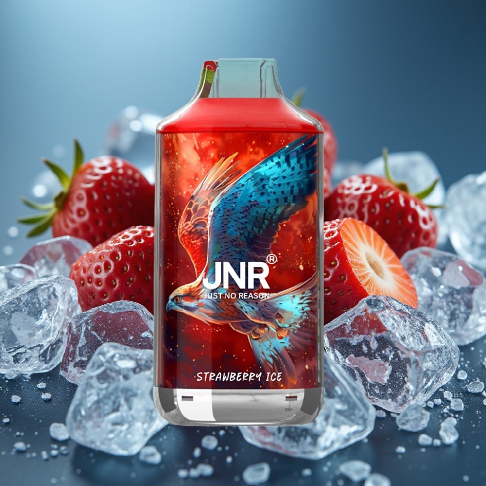 JNR Falcon 16000 Puffs Strawberry Ice - Dual Mesh Coil - Type C Charging - 22mL