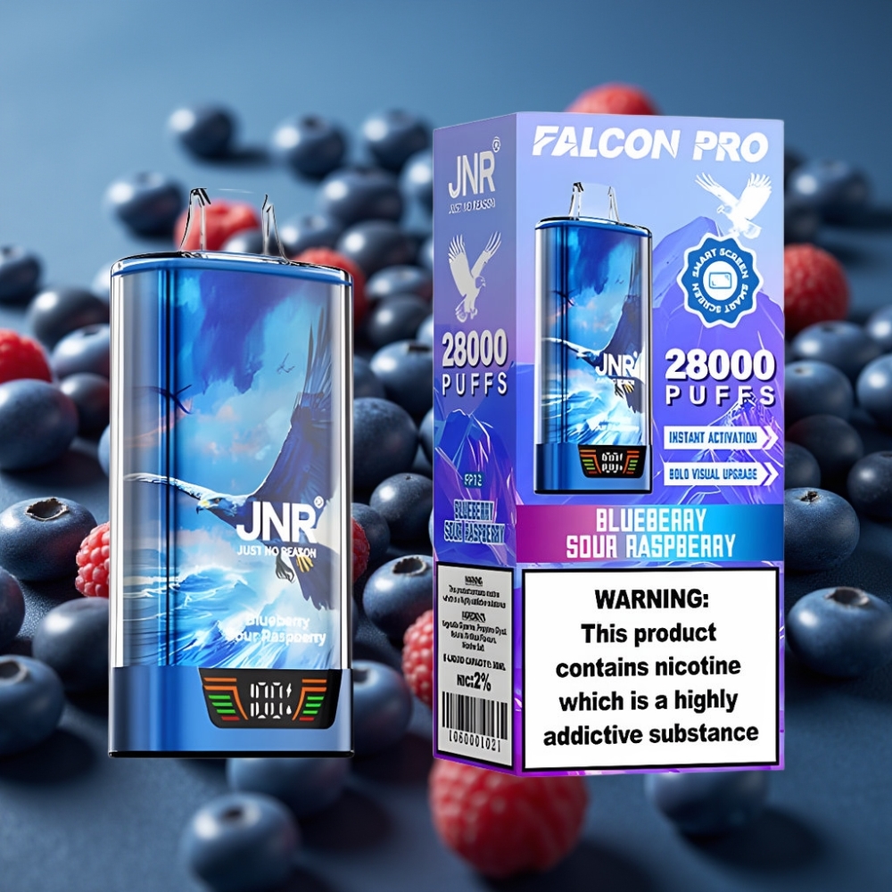 JNR Falcon Pro 28000 Disposable Vape - 30ml, 950mAh, توت أزرق - توت حامض