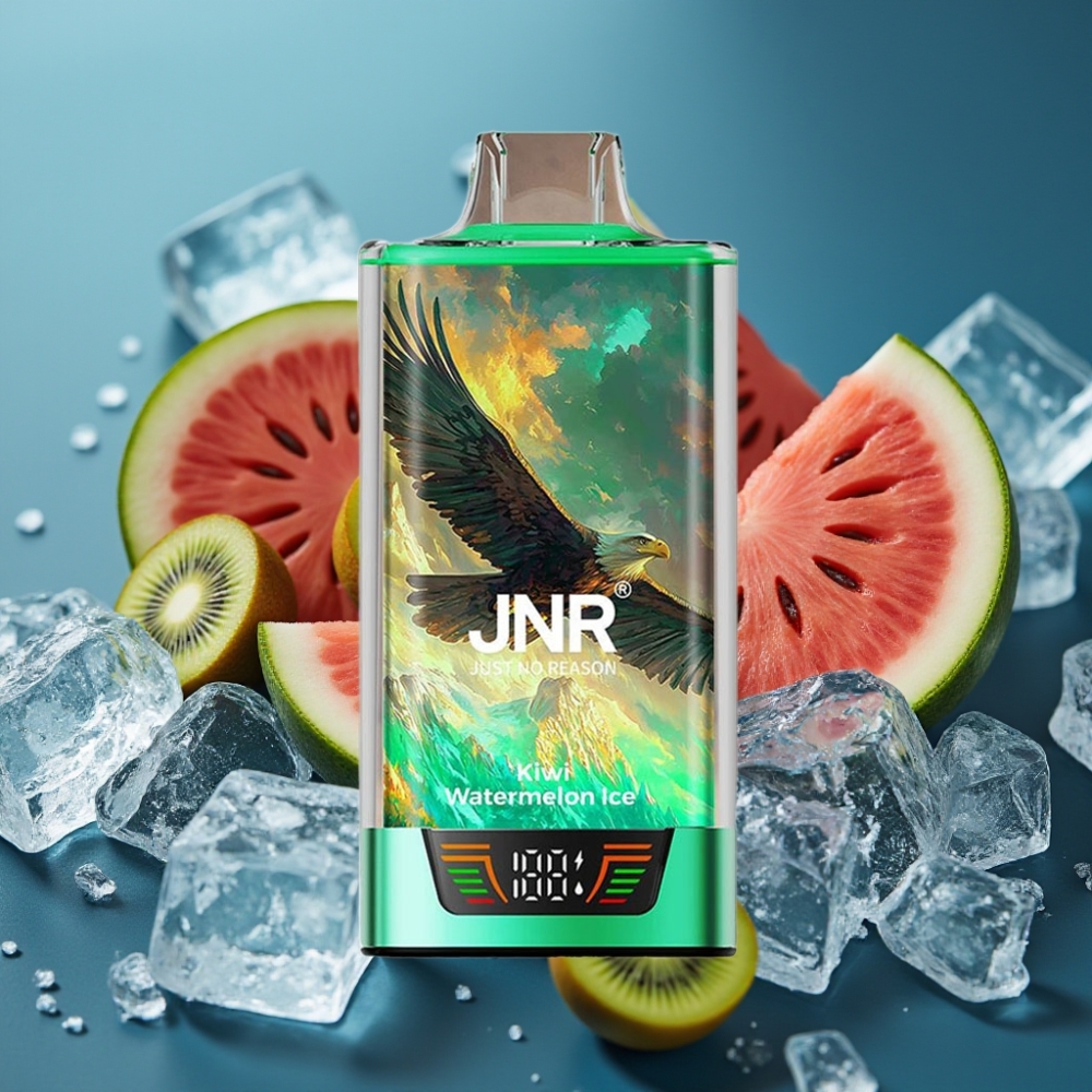 JNR Falcon Pro 28000 Disposable Vape - كيوي بطيخ مثلج (Kiwi Watermelon Ice) - 30مل/950مAh/شاشة ذكية