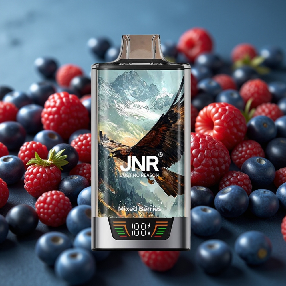 JNR Falcon Pro 28000 Disposable Vape - Mixed Berries (30ml، 5% نيكوتين، شاشة ذكية)