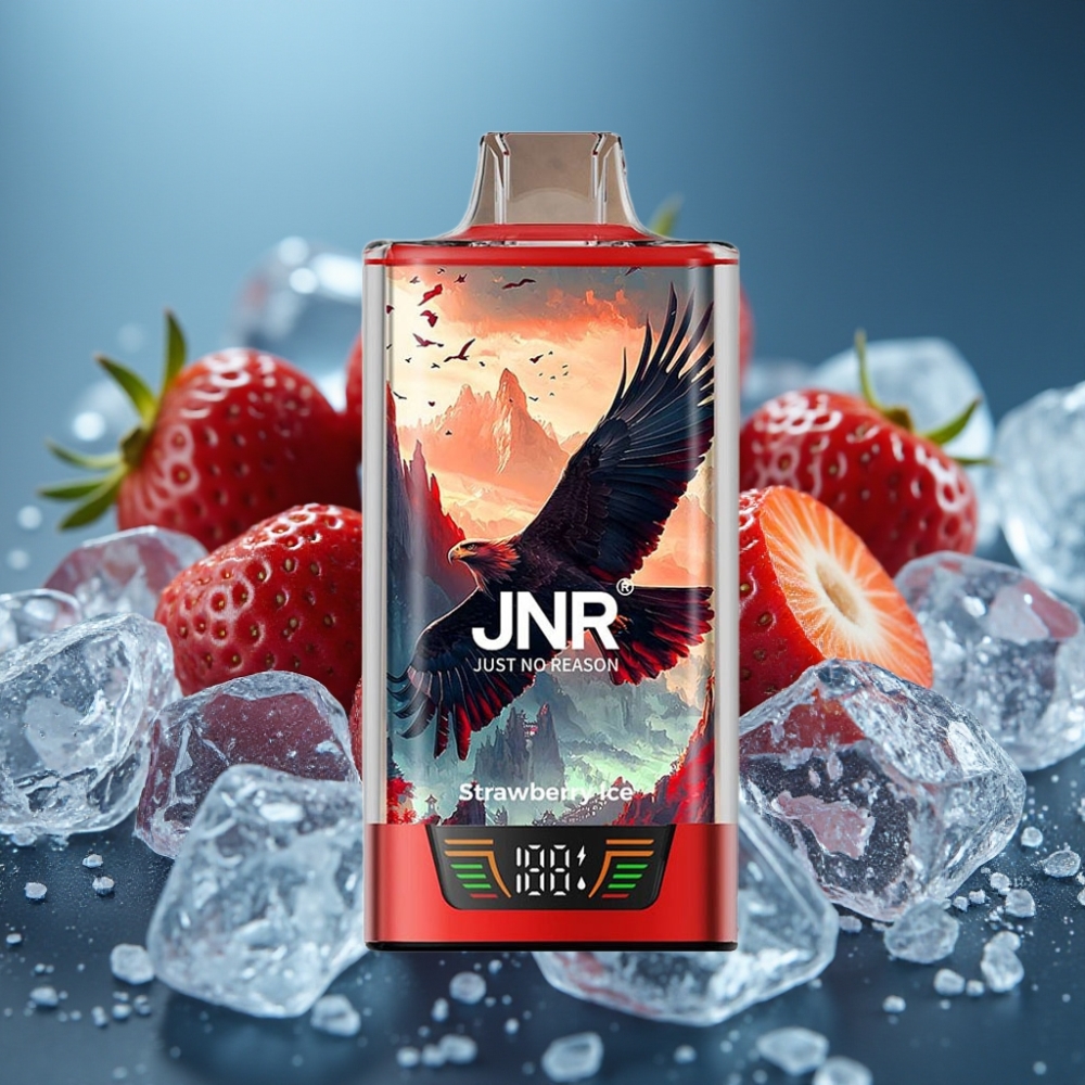 JNR Falcon Pro 28000 Strawberry Ice Disposable Vape - 30ml, 5% Nicotine, Dual Mesh Coil