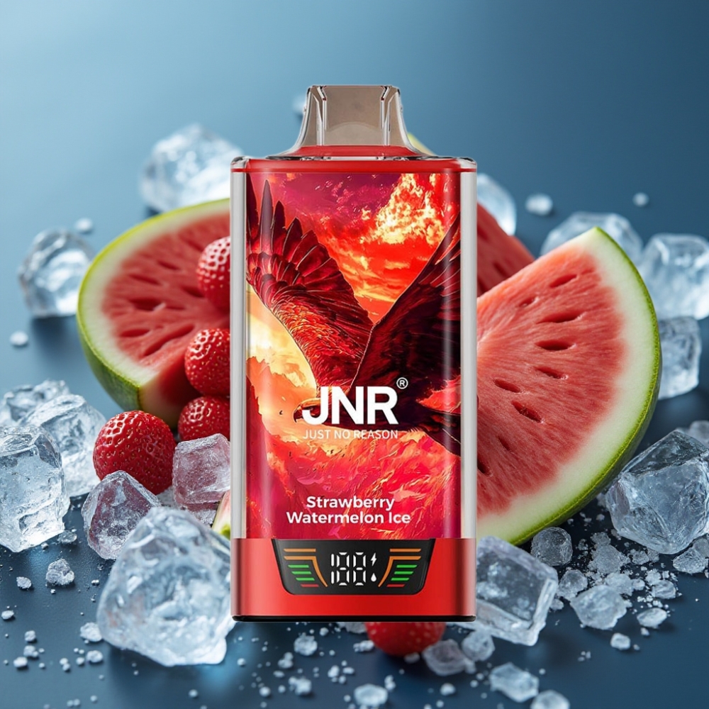 JNR Falcon Pro 28000 Strawberry Watermelon Ice Disposable Vape - 30ml, 950mAh, USB-C, Dual Mesh