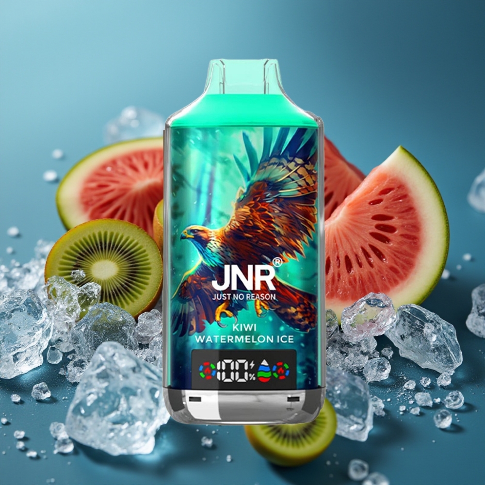JNR Falcon X 18000 Puff فيب قابل للتصرف بنكهة كيوي بطيخ مثلج - شاشة رقمية، 24مل، شحن نوع-C