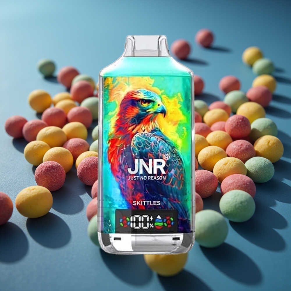 JNR Falcon X 18000 Puffs سكيتلز - شاشة رقمية، شحن سريع Type-C، ملف مزدوج
