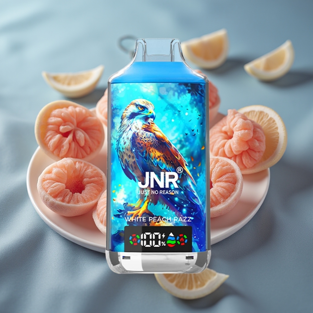 JNR Falcon X 18000 Puffs White Peach Razz 750mAh Dual Mesh Disposable Vape