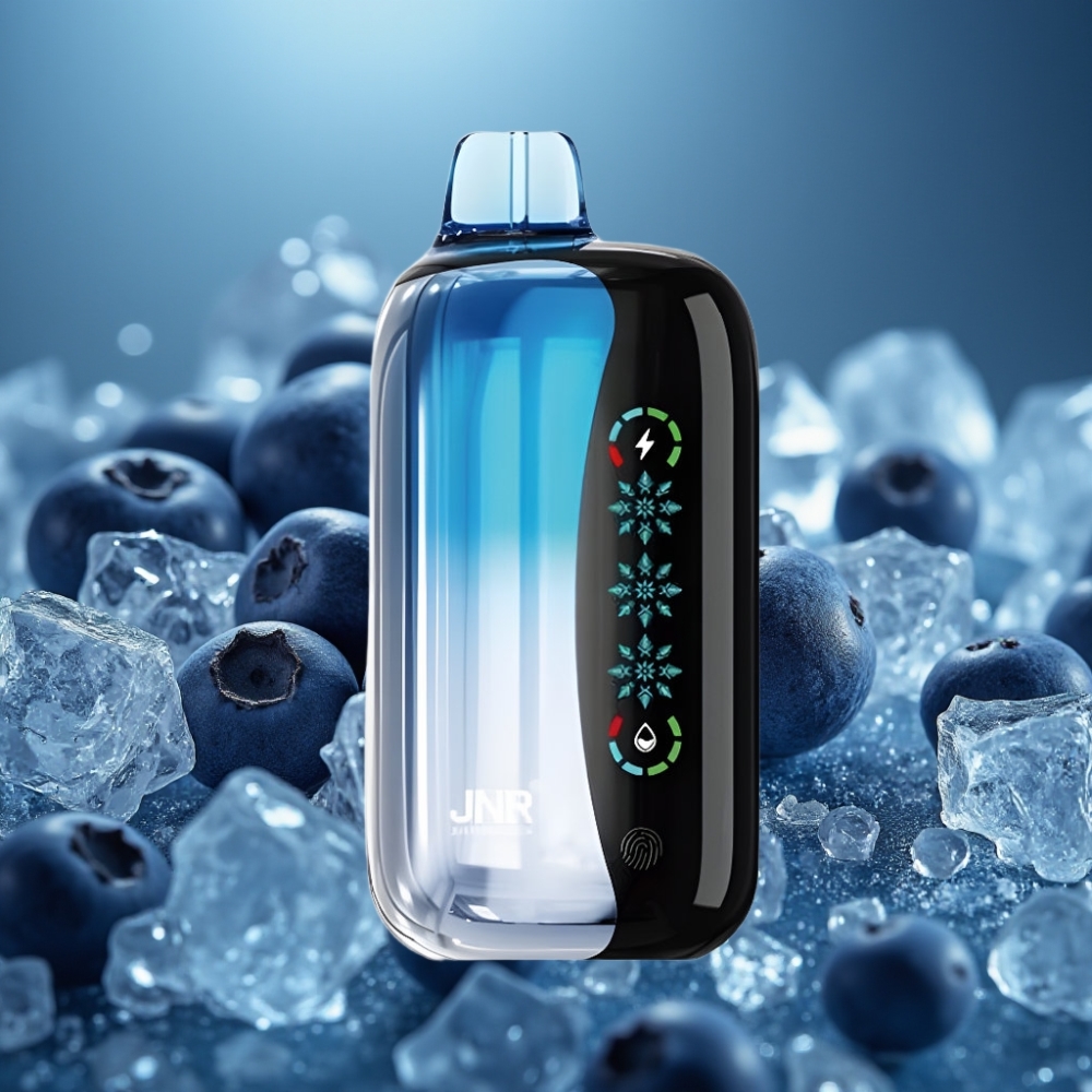 JNR Flex Ice 21000 Puffs Blueberry Ice Vape مع شاشة لمس وضبط هواء