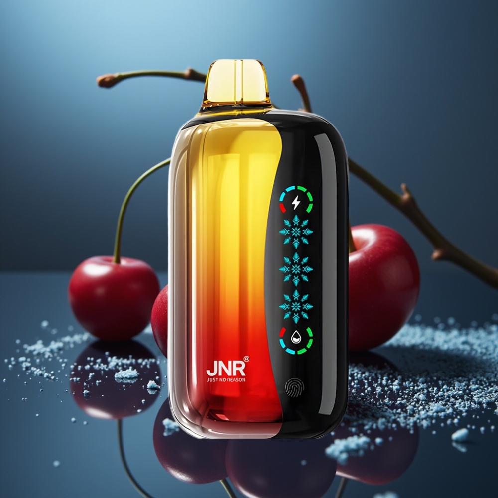 JNR Flex Ice 21000 Puffs Disposable Vape كرز كولا - شاشة لمس، شحن Type-C، هواء قابل للتعديل