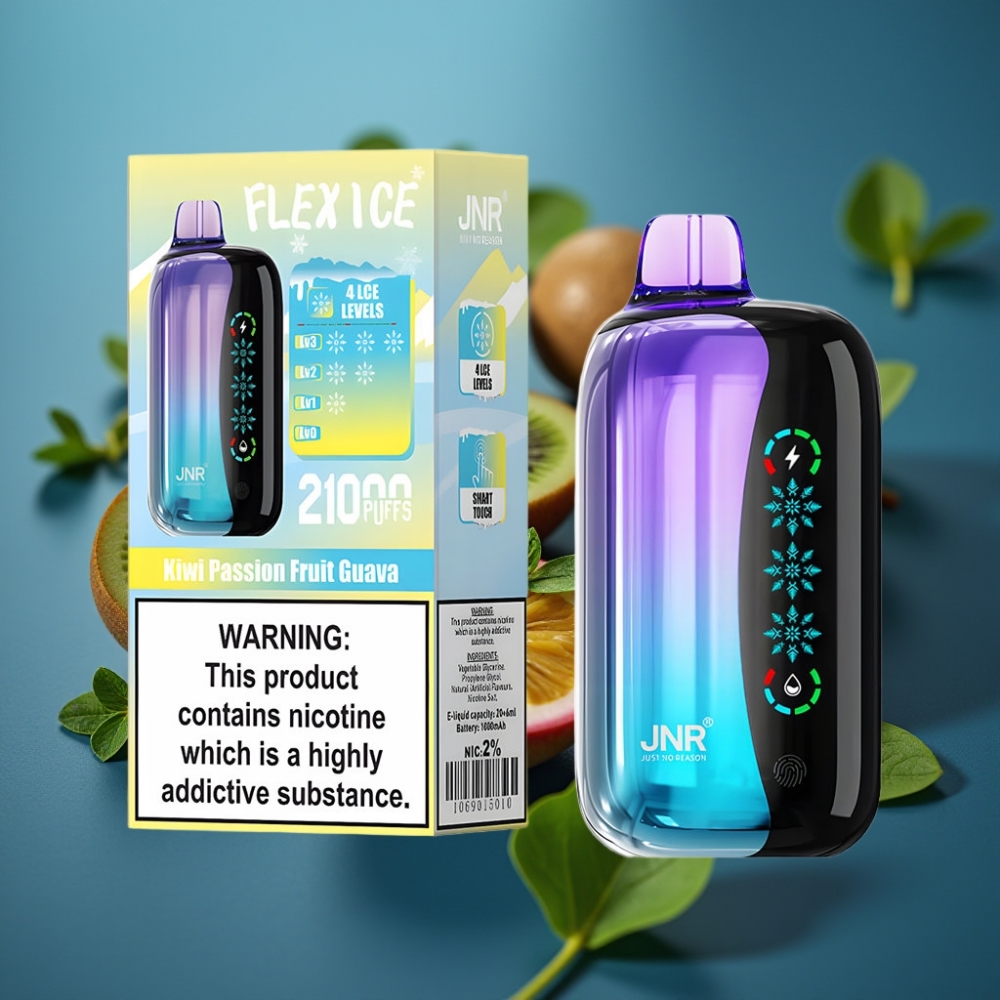 JNR Flex Ice 21000 Puffs Disposable Vape كيوي جوافة فاكهة العاطفة