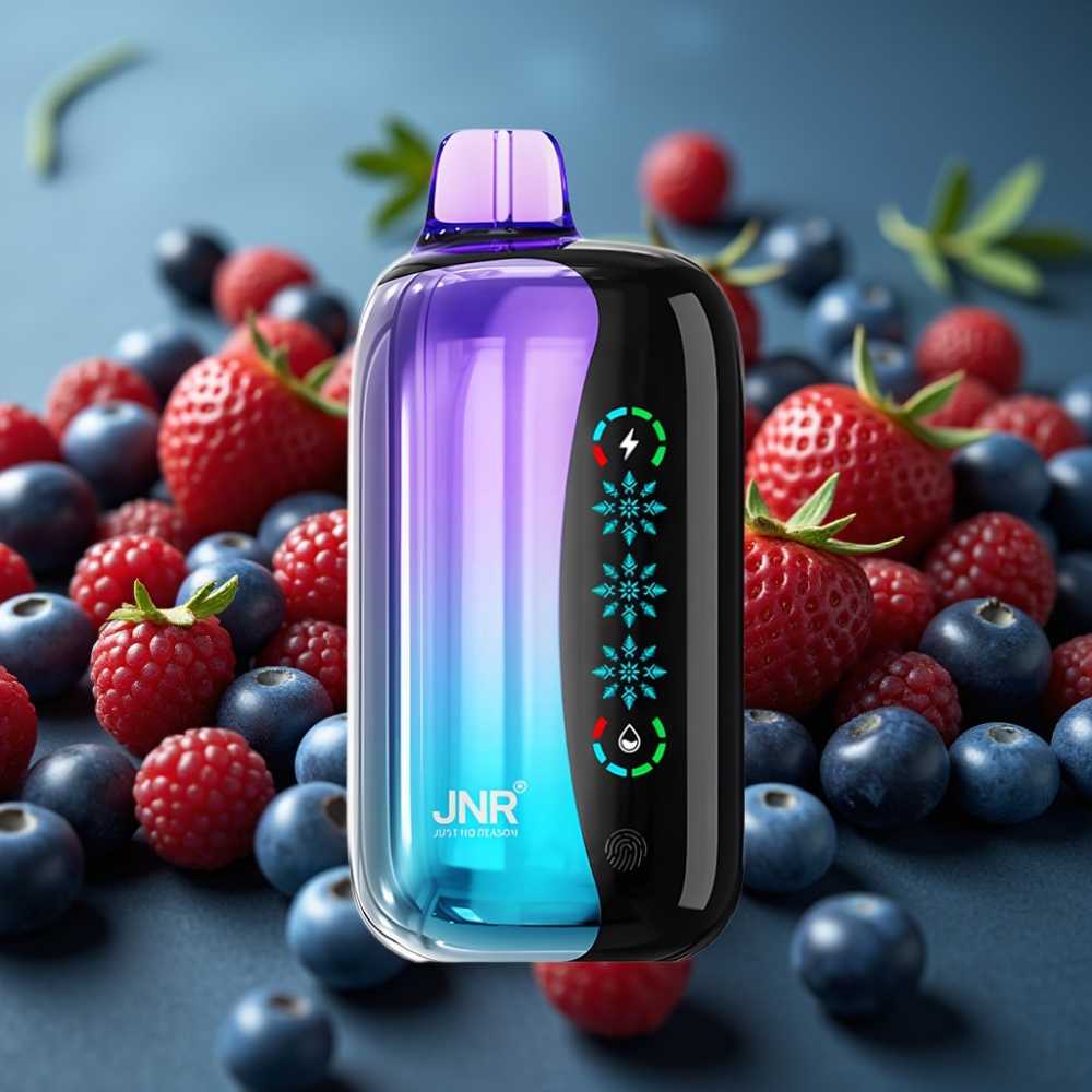 JNR Flex Ice 21000 Puffs شريط توت متنوع مع شاشة لمس وضبط هواء