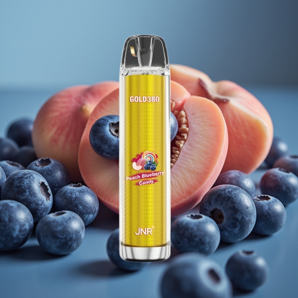 JNR Gold380 6000 Puffs بخوخ وتوت أزرق vape supplier Kuwait