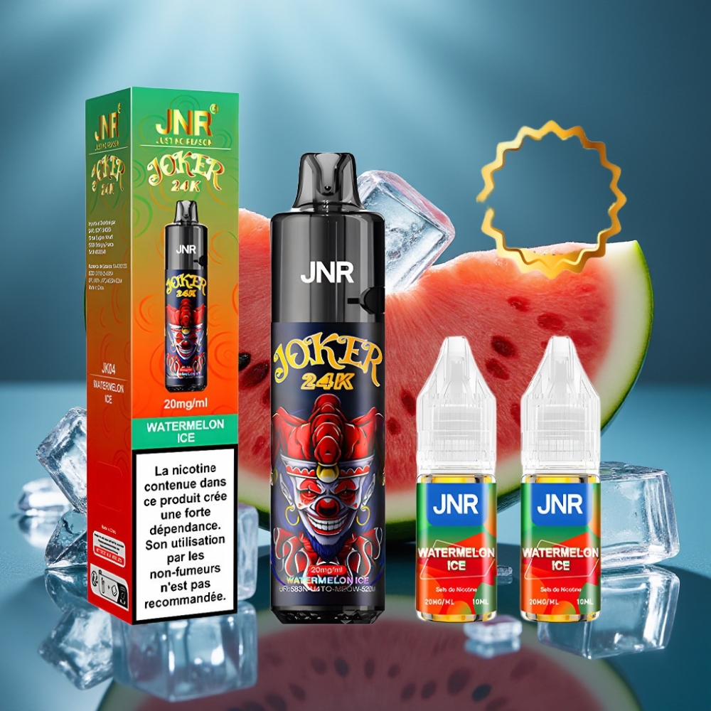JNR Joker 24K Puffs Refillable Vape - بطيخ مثلج (Watermelon Ice) - 24000 نفخة