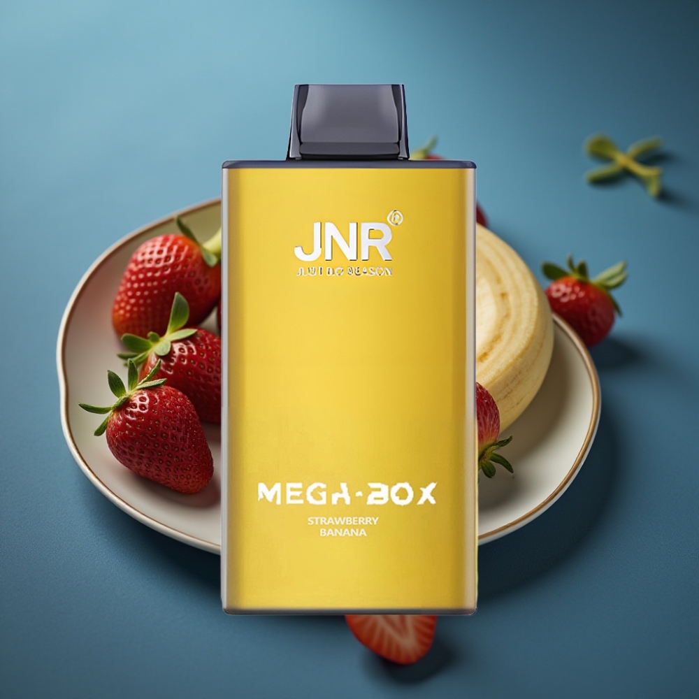 JNR Mega Box 25000 Puff Strawberry Banana - علبة ميجا 25000 نفخة فراولة موز