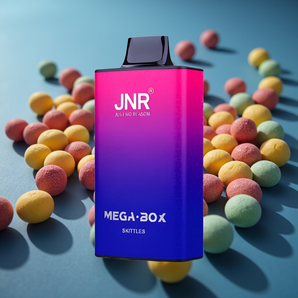 JNR Mega Box 25000 Puffs سكيتلز - 30مل سائل، شحن سريع Type-C، بطارية 850mAh