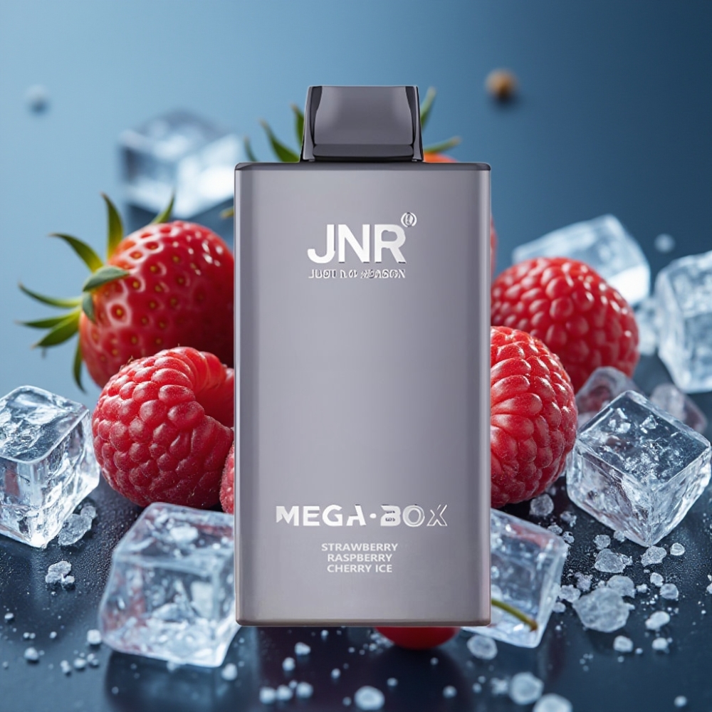 JNR Mega Box 25000 Puffs فراولة توت كرز ثلج - 30مل Type-C شحن سريع