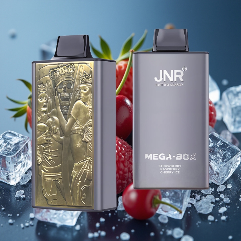 JNR Mega Box 25000 Puffs فراولة توت كرز ثلج - 30مل Type-C شحن سريع