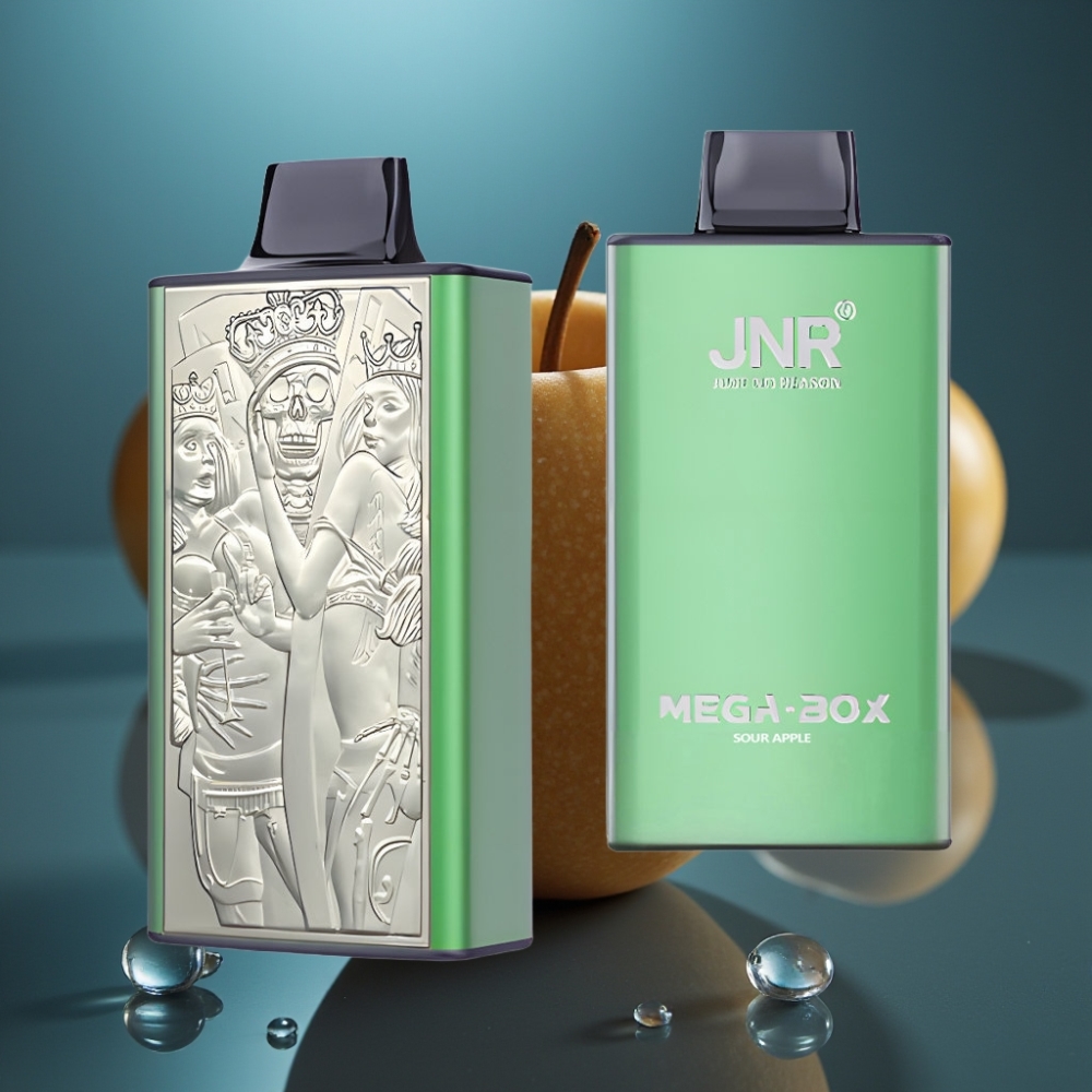 JNR Mega Box 25000 Puffs تفاحة حامضة Disposable Vape - 30ml، 850mAh، Dual Mesh