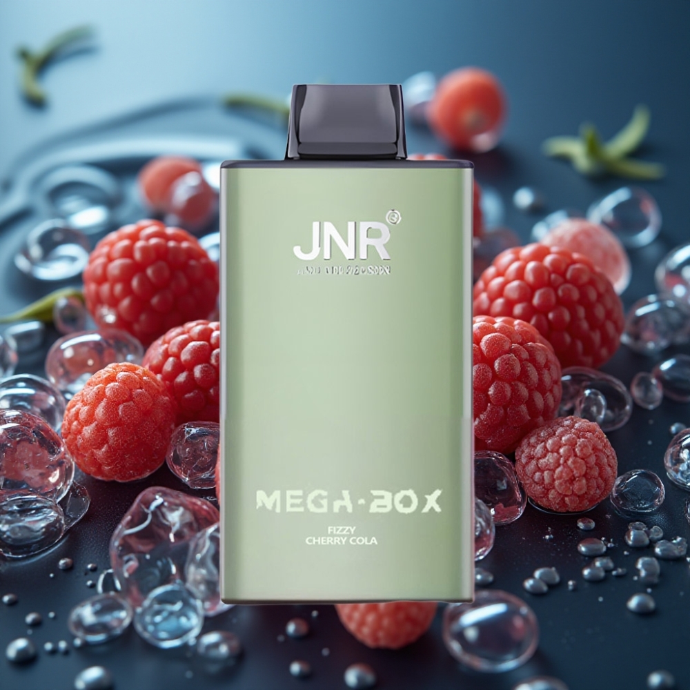 JNR Mega Box 25000 Puffs Disposable Vape - كرز غازي وكولا (30ml، 850mAh)