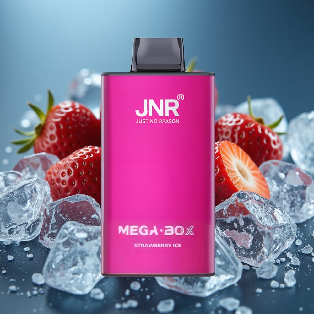 JNR Mega Box 25000 Puffs Strawberry Ice - 30ml E-liquid, Dual Mesh, Type-C
