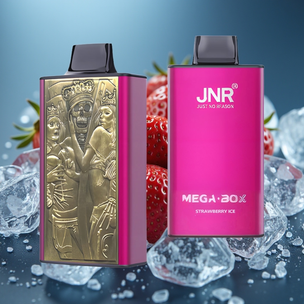 JNR Mega Box 25000 Puffs Strawberry Ice - 30ml E-liquid, Dual Mesh, Type-C