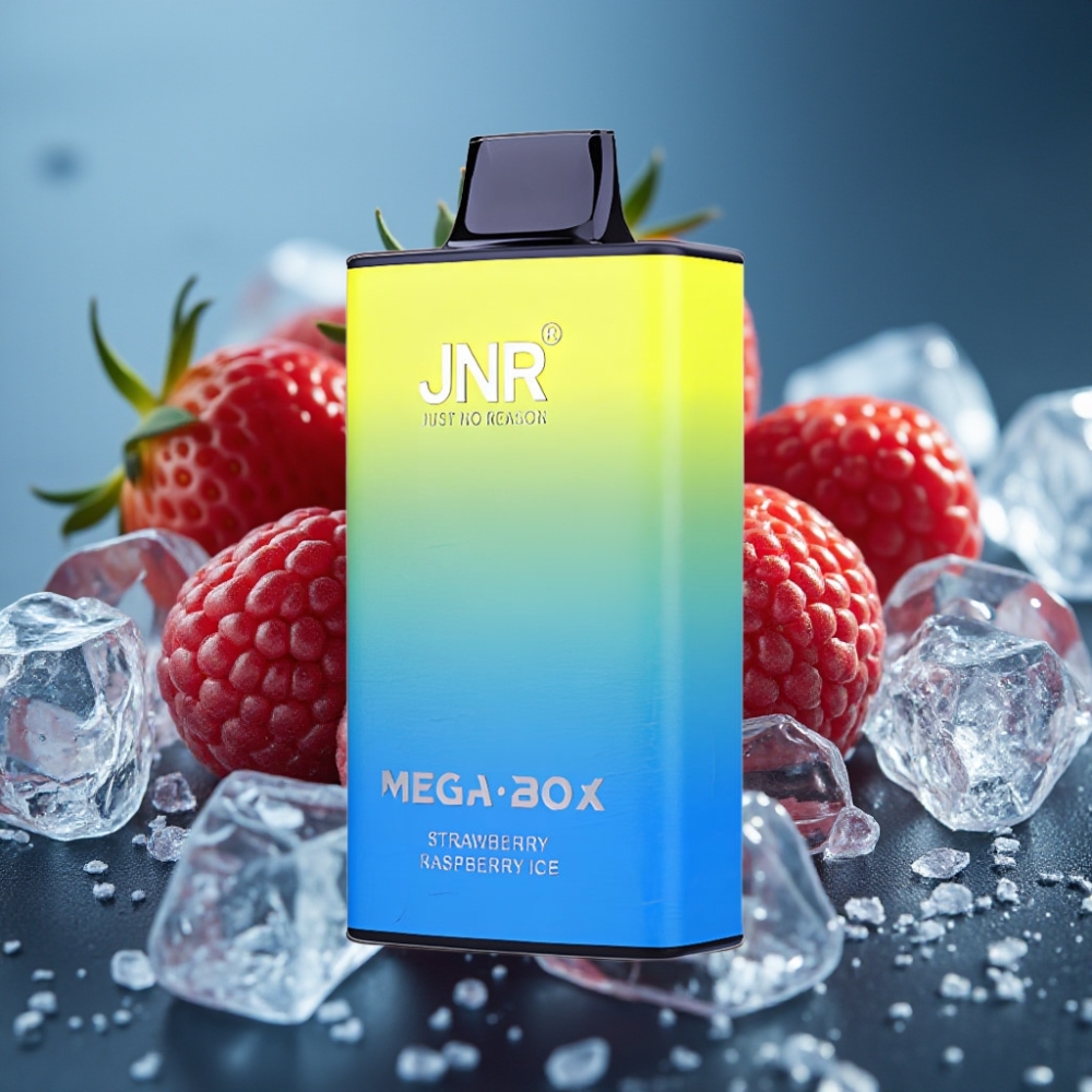 JNR Mega Box 25000 Puffs Strawberry Raspberry Ice - 30ml E-liquid, Dual Mesh, Type-C