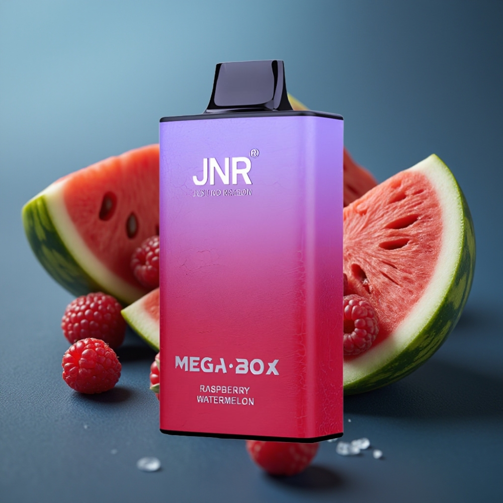 JNR Mega Box 25000 Puffs توت العليق البطيخ بخاخ إلكتروني قابل للتصرف