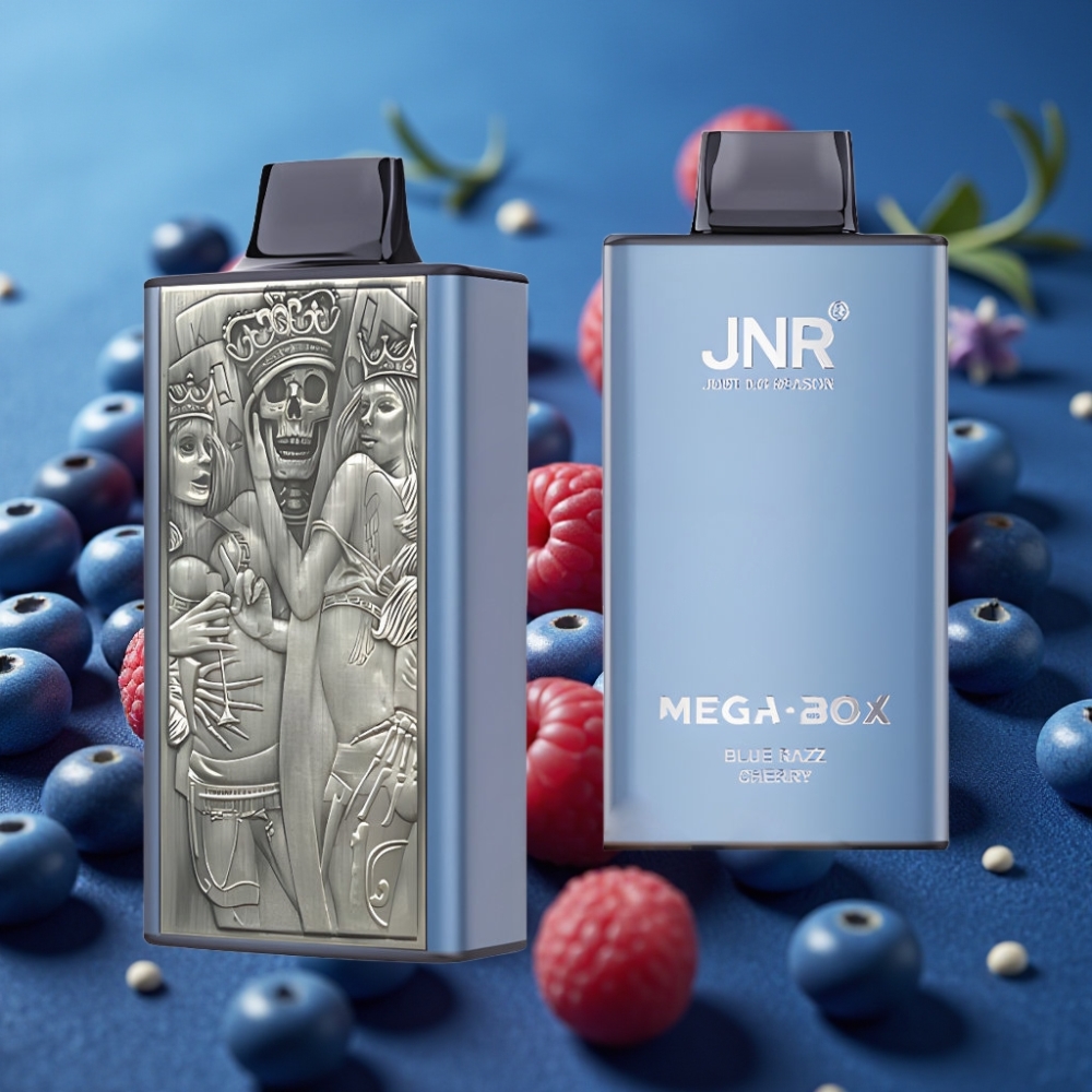 JNR Mega Box 25000 نَفخة تبخير قابل للتخلص بنكهة التوت الأزرق والكرز
