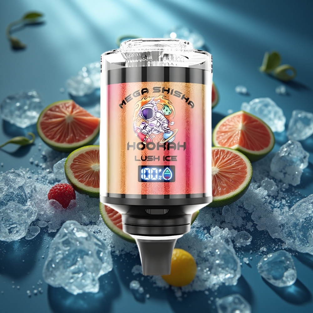 JNR Mega Shisha Hookah 100K شاشة ذكية بطارية 2200mAh نكهة لوش آيس