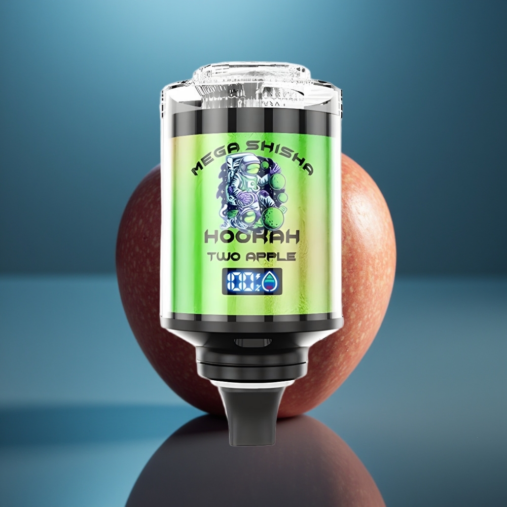 JNR Mega Shisha Hookah 100K Desktop Compatibility تفاحتين (Two Apple) – 2200mAh شاشة ذكية