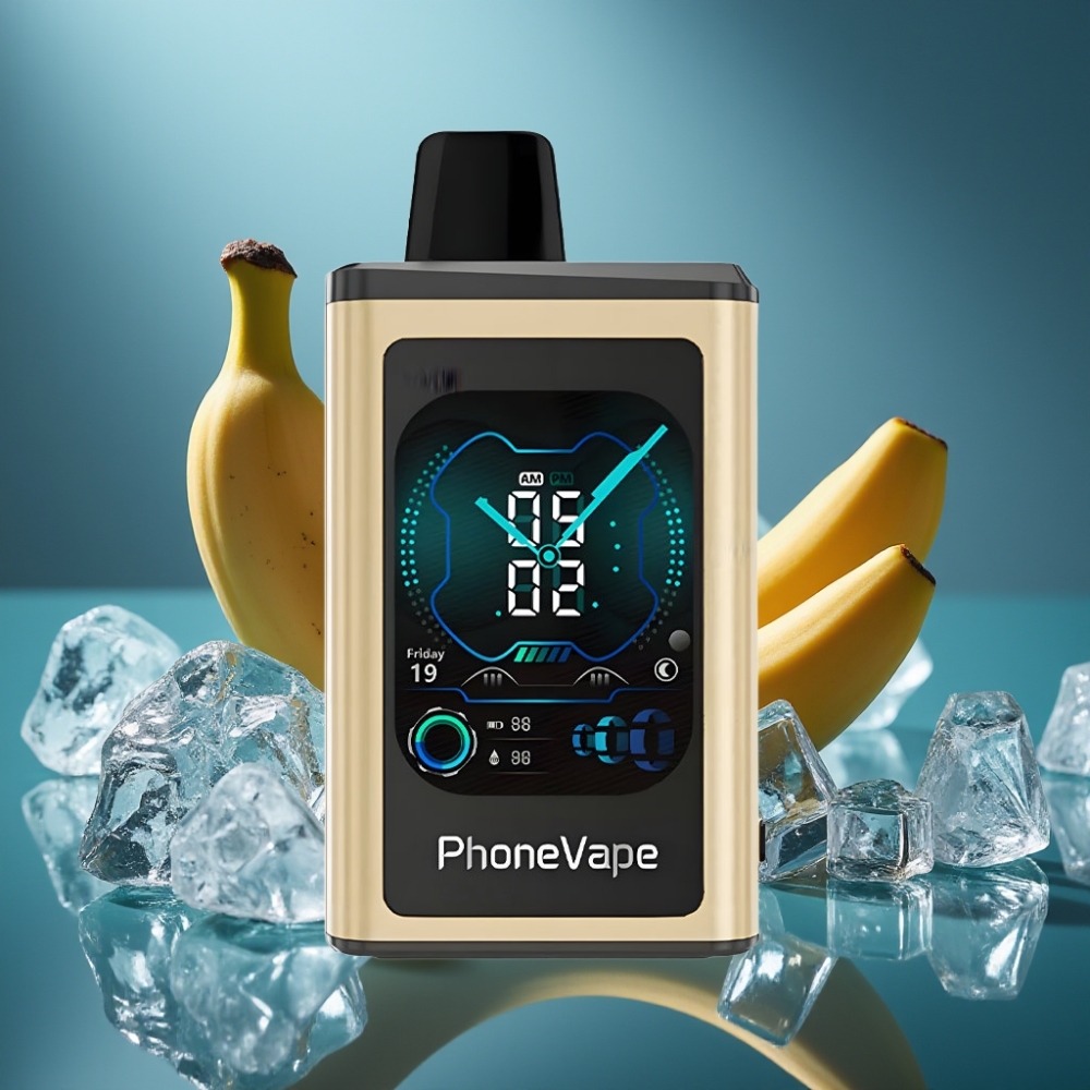 JNR PhoneVape 30000 نَفخة - موز مثلج - شاشة كاملة - بطارية 850mAh - Type-C