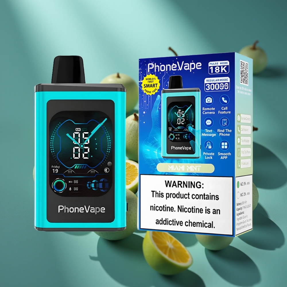 JNR PhoneVape 30000 نفخة شاحن نوع-C بتوربو ومنكهة النعناع الميامي