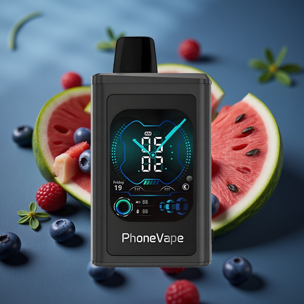 JNR PhoneVape 30000 بخار قابل لإعادة الشحن بنكهة البطيخ الأزرق