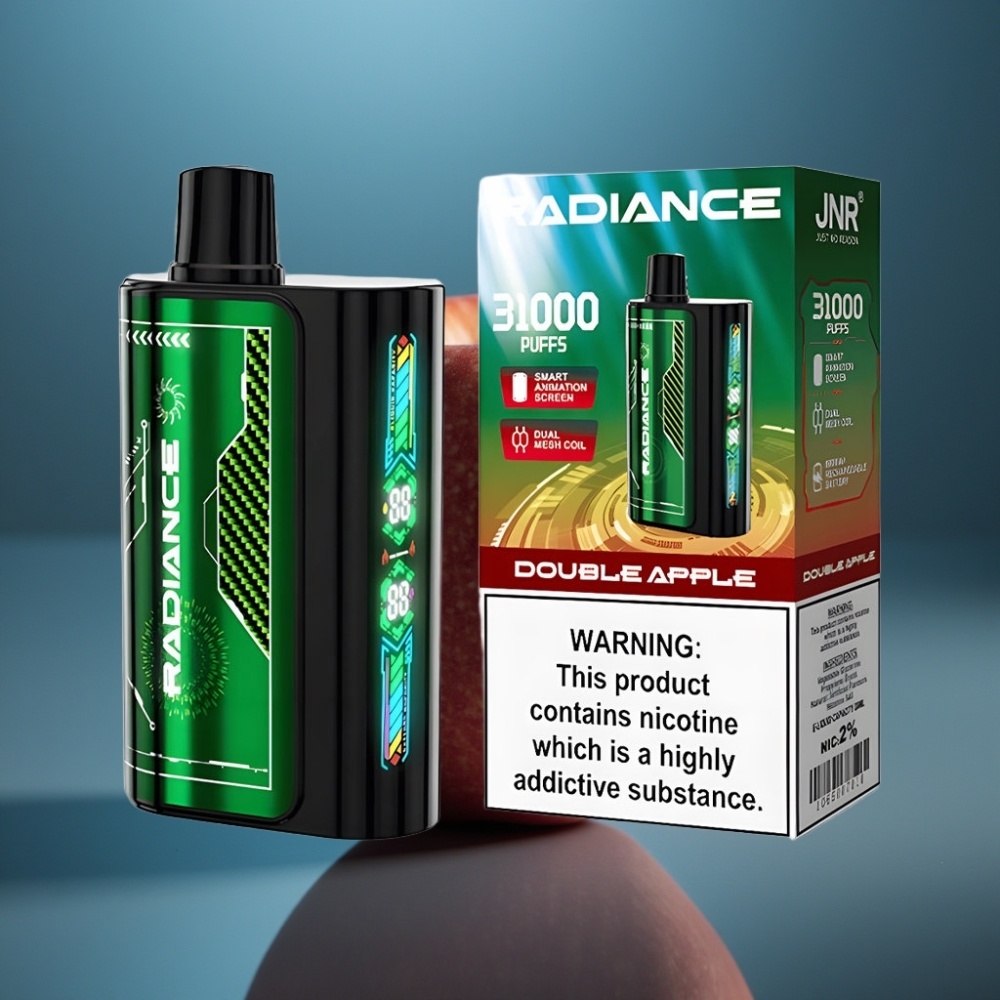 JNR Radiance 31000 نفخة Double Apple شاشة ذكية بطارية قابلة للشحن