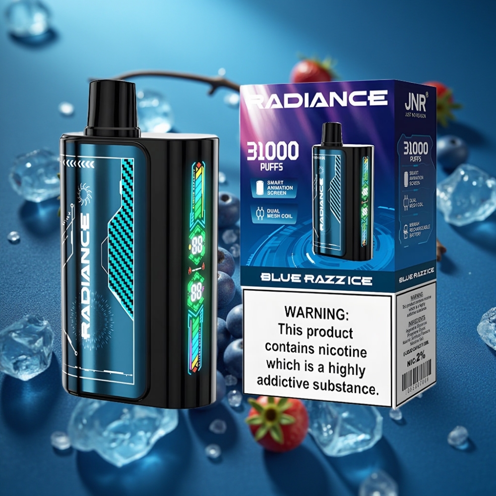JNR Radiance 31000 Puff Disposable Vape - بلو راز آيس - 28مل - شاشة ذكية