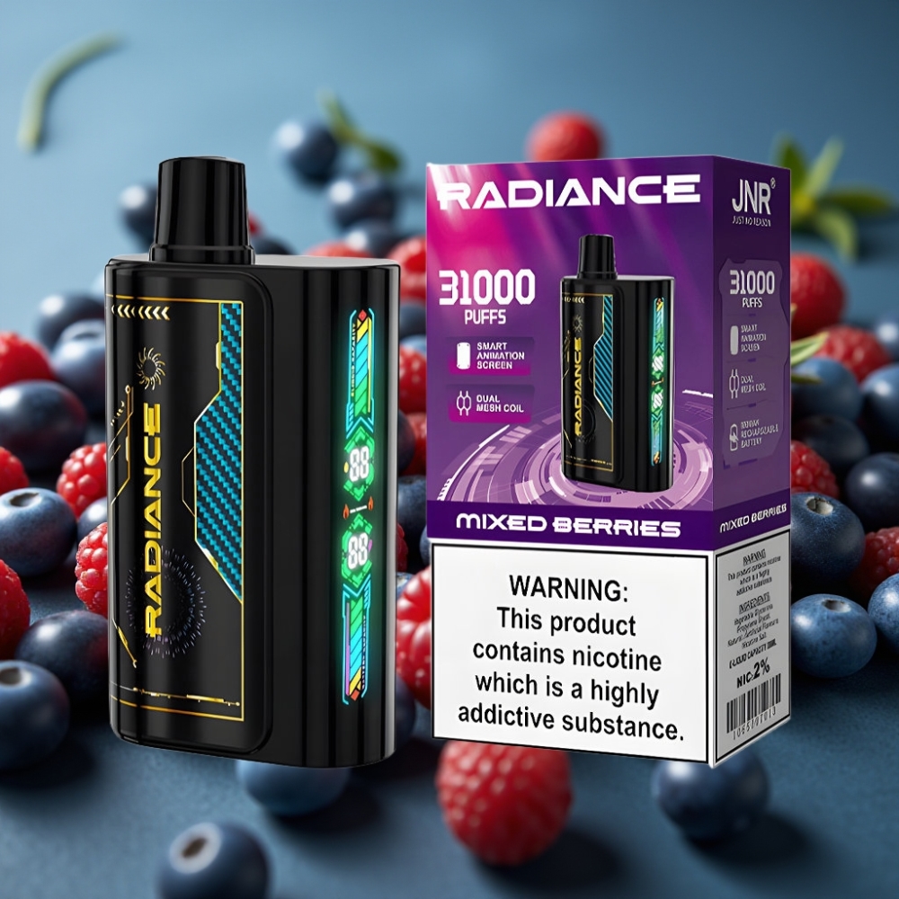 JNR Radiance 31000 Puff شاشة ذكية بتوت مختلط vape supplier Kuwait