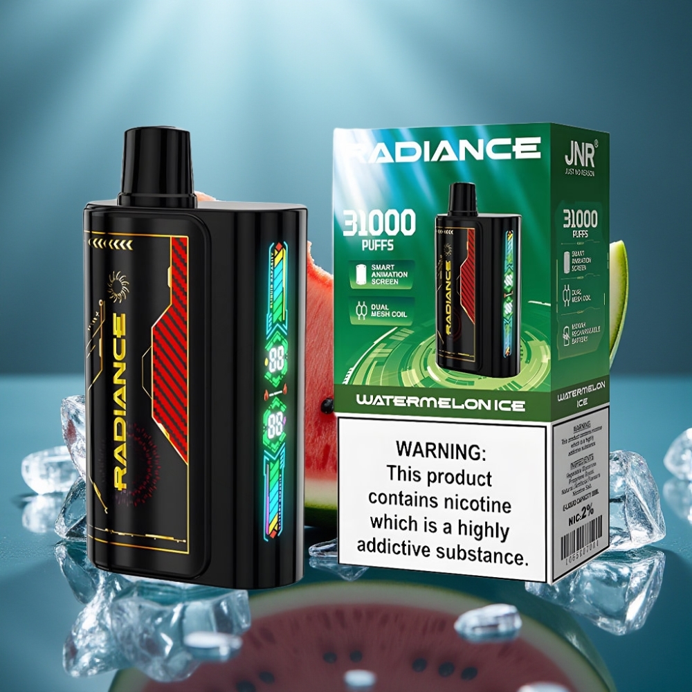 JNR Radiance 31000 Puffs جهاز تبخير بطارية 950 ملي أمبير بنكهة بطيخ مثلج