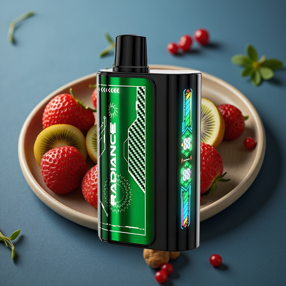 JNR Radiance 31000 Puffs فراولة كيوي شاشة ذكية بطارية قابلة للشحن