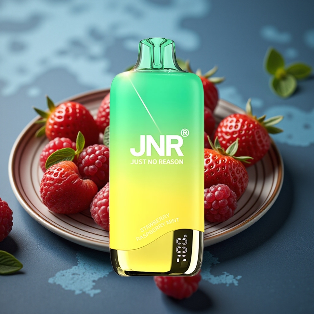 JNR Rainbow 10500 Puff Strawberry Raspberry Mint Disposable Vape - 18ml, 600mAh, USB-C