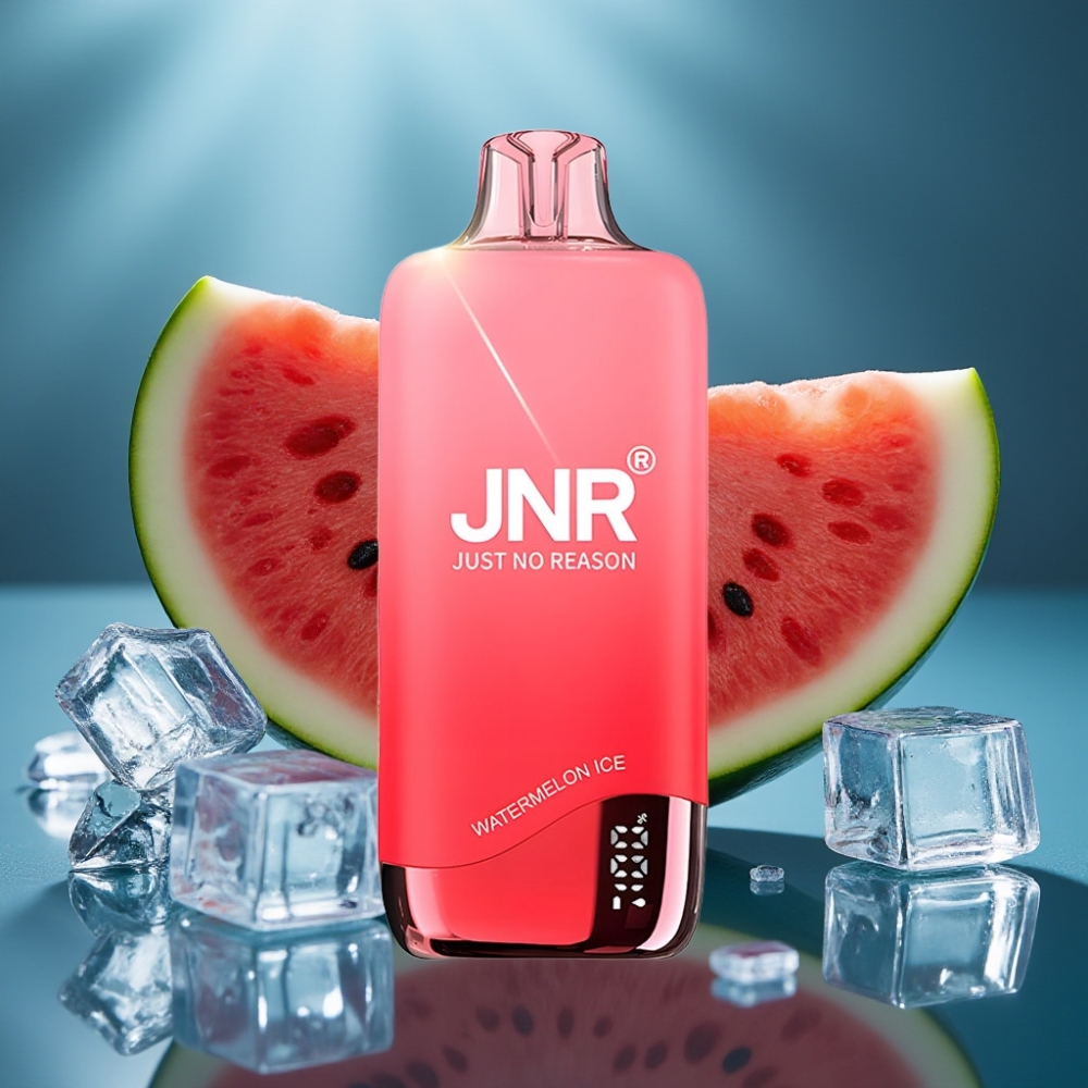 JNR Rainbow 10500 Puffs Disposable Vape بطيخ مثلج (Watermelon Ice) - 18ml، 0.8ohm
