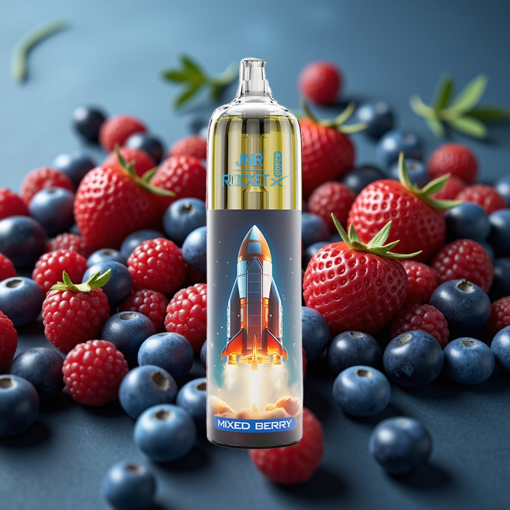 JNR Rocket-X 12400 نفخة تبخير بخلية شبكية 1.2أوم ونكهة التوت المختلط