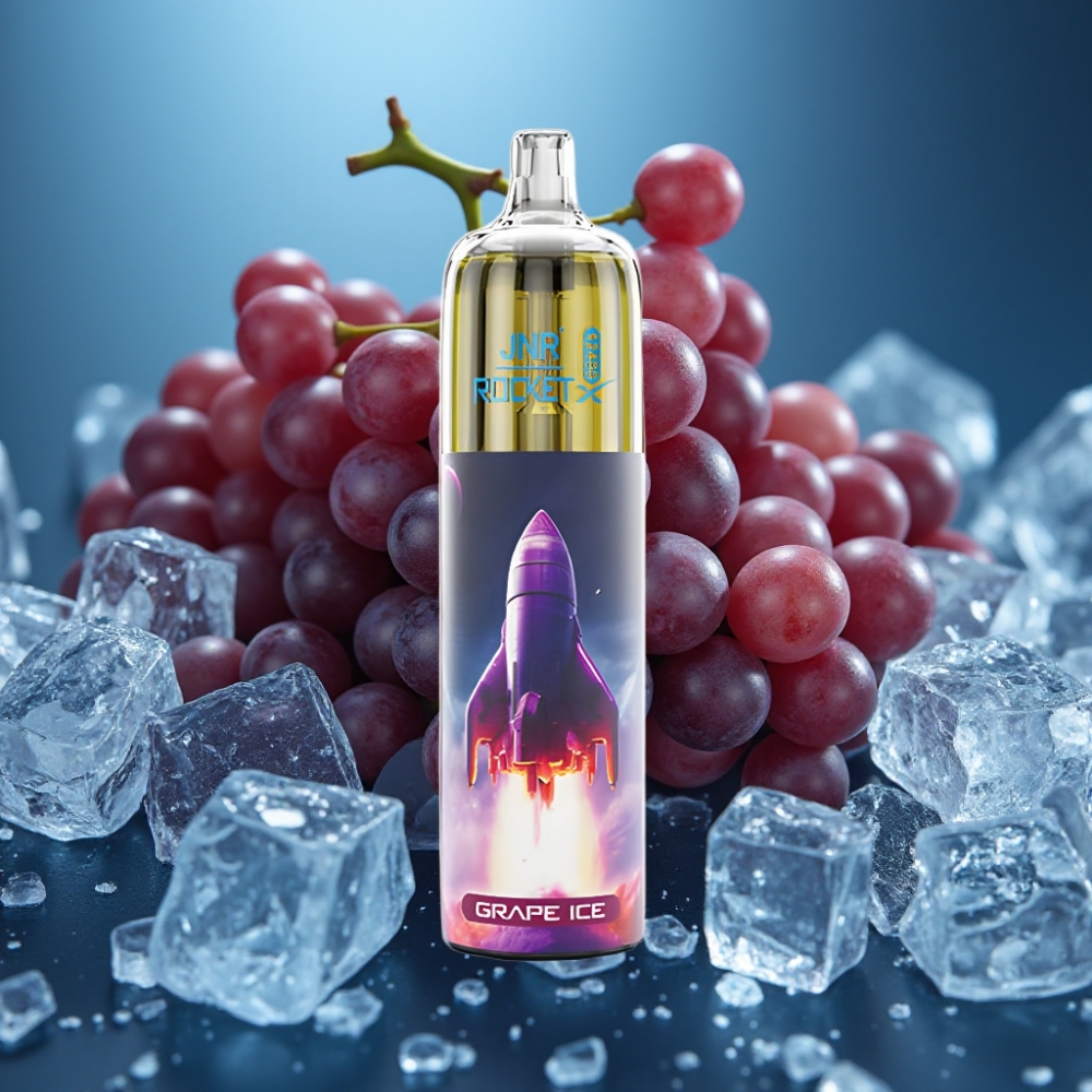 JNR Rocket-X 12400 Puffs عصير العنب المثلج مع بطارية 850mAh وشاحن Type-C