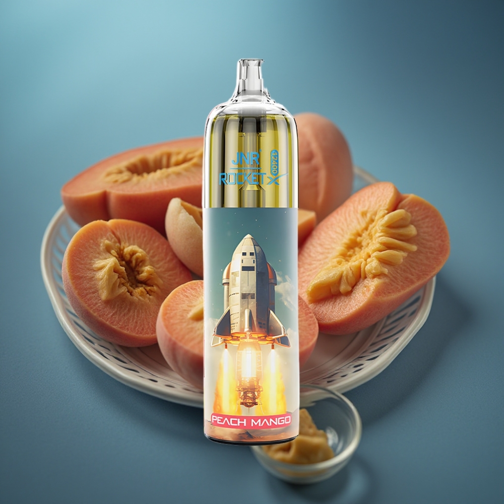JNR Rocket-X 12400 Puffs بخوخ مانجو مع بطارية 850mAh وشاحن Type-C